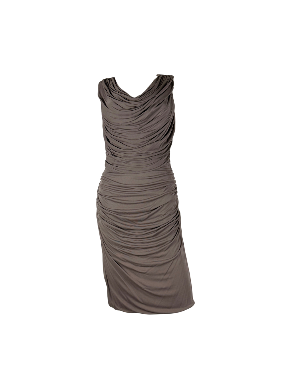 Derek Lam Gray Draped Viscose Dress