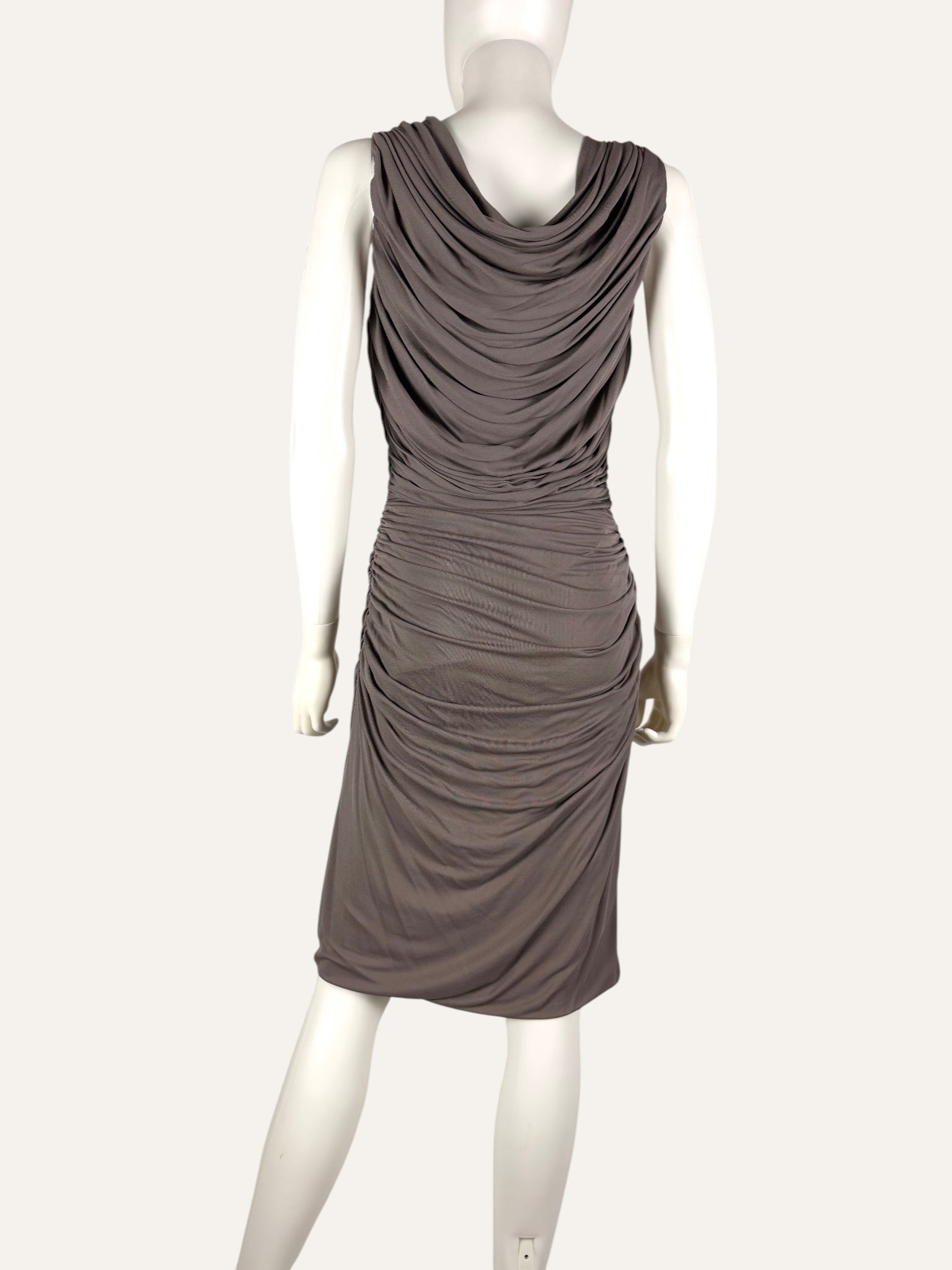 Derek Lam Gray Draped Viscose Dress