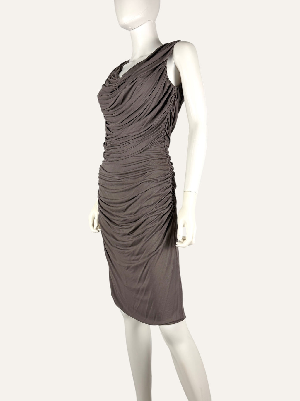 Derek Lam Gray Draped Viscose Dress