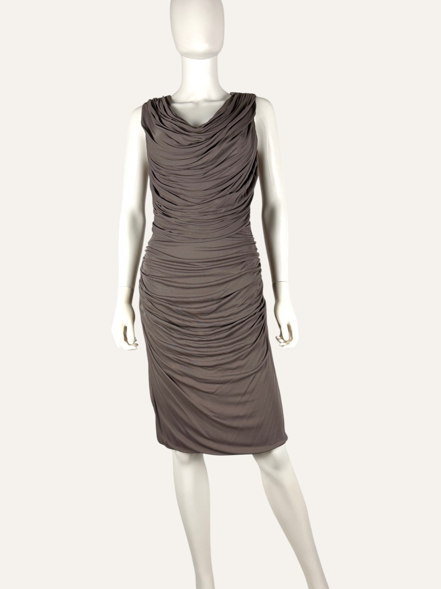 Derek Lam Gray Draped Viscose Dress