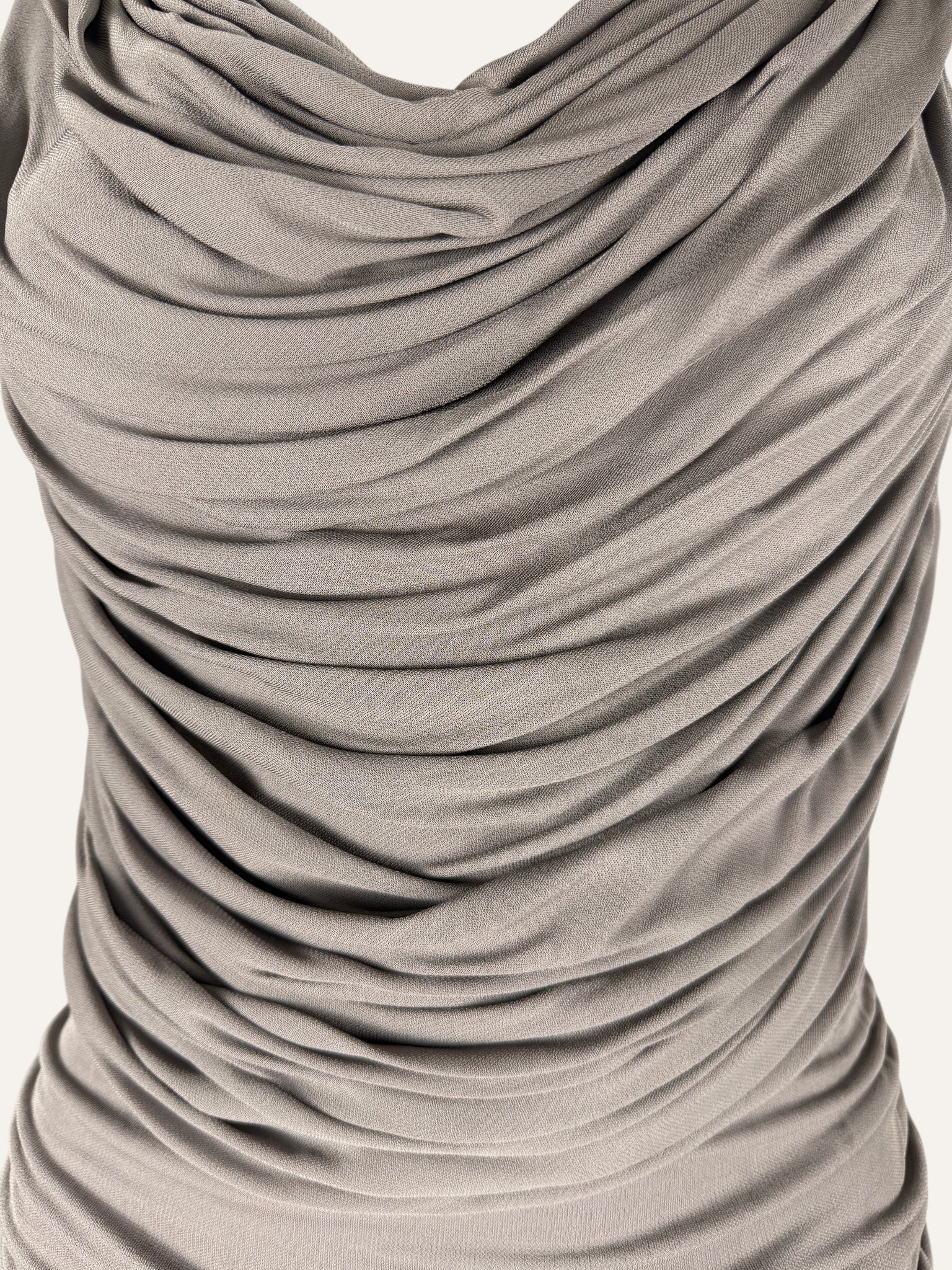 Derek Lam Gray Draped Viscose Dress