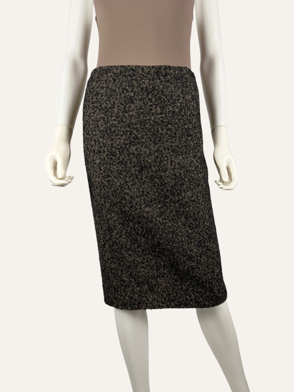 Bottega Veneta Vintage Wool Silk Pencil Skirt