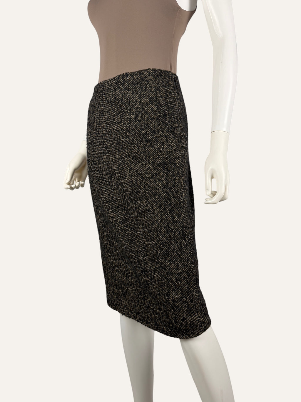 Bottega Veneta Vintage Wool Silk Pencil Skirt