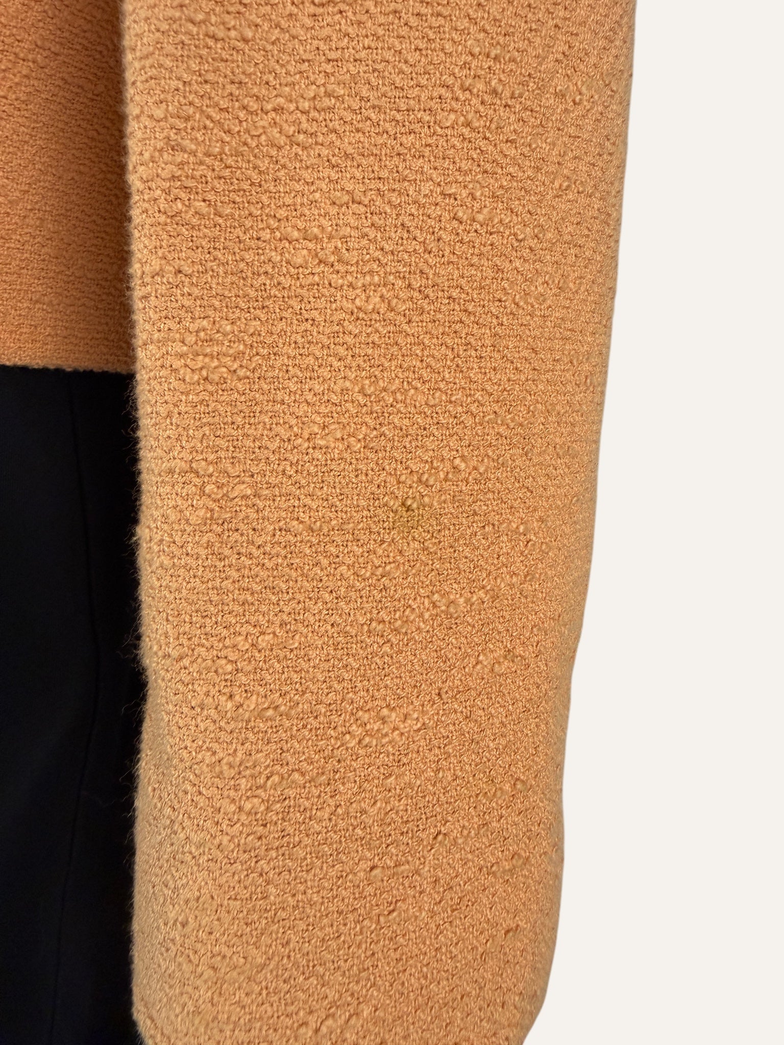 Chanel SS 1998 Double Breasted Boucle Jacket Light Orange
