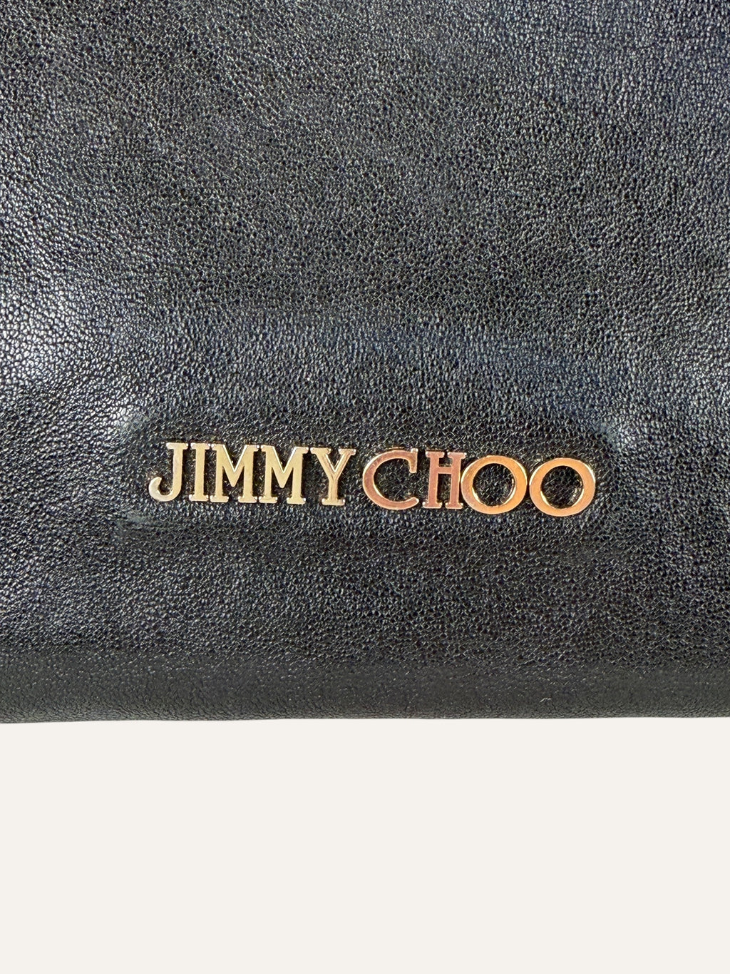 Jimmy Choo Large Black Leather Hobo Bag