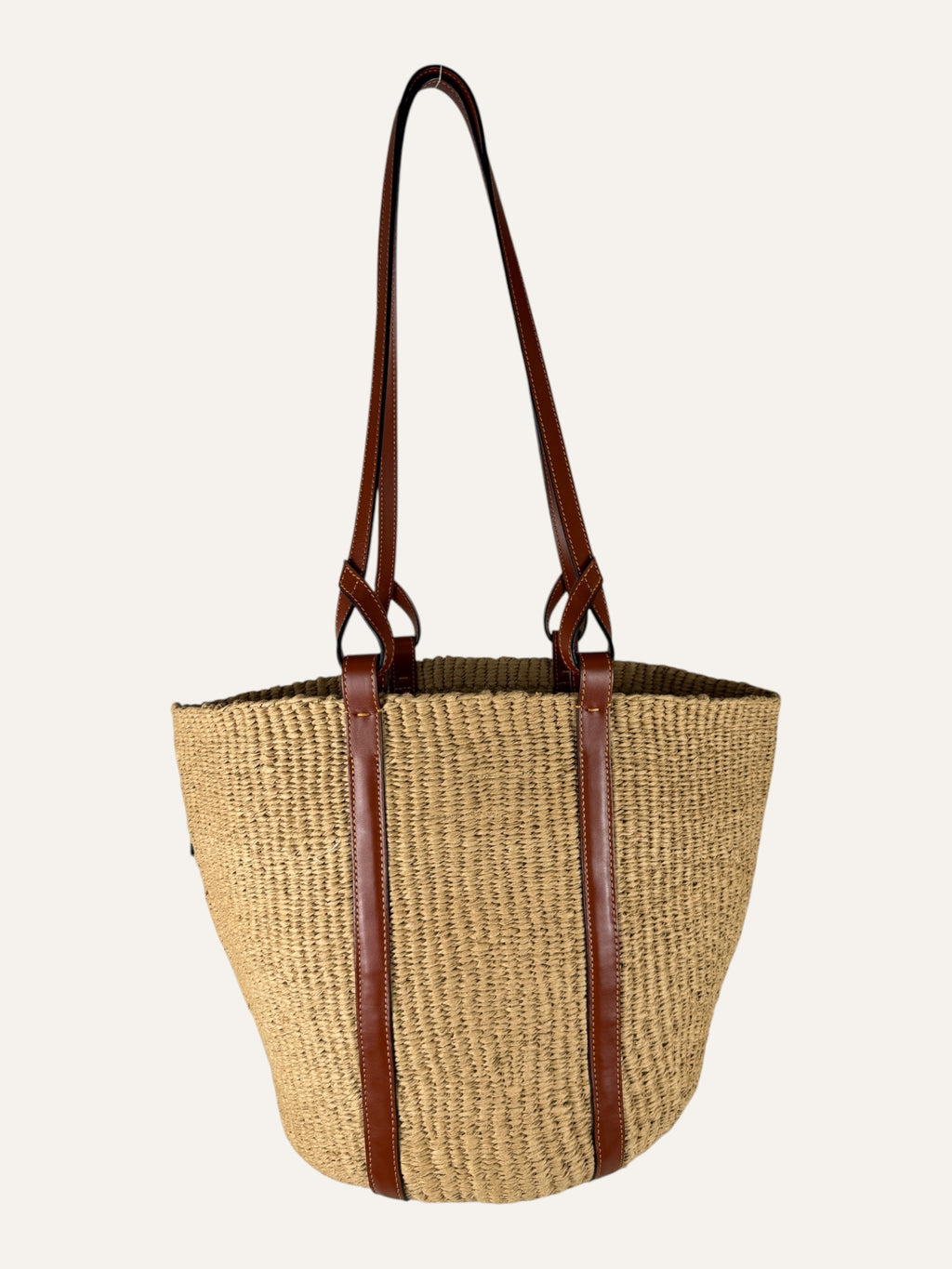 Chloe x Mifuko Rainbow Tassels Raffia Basket Bag