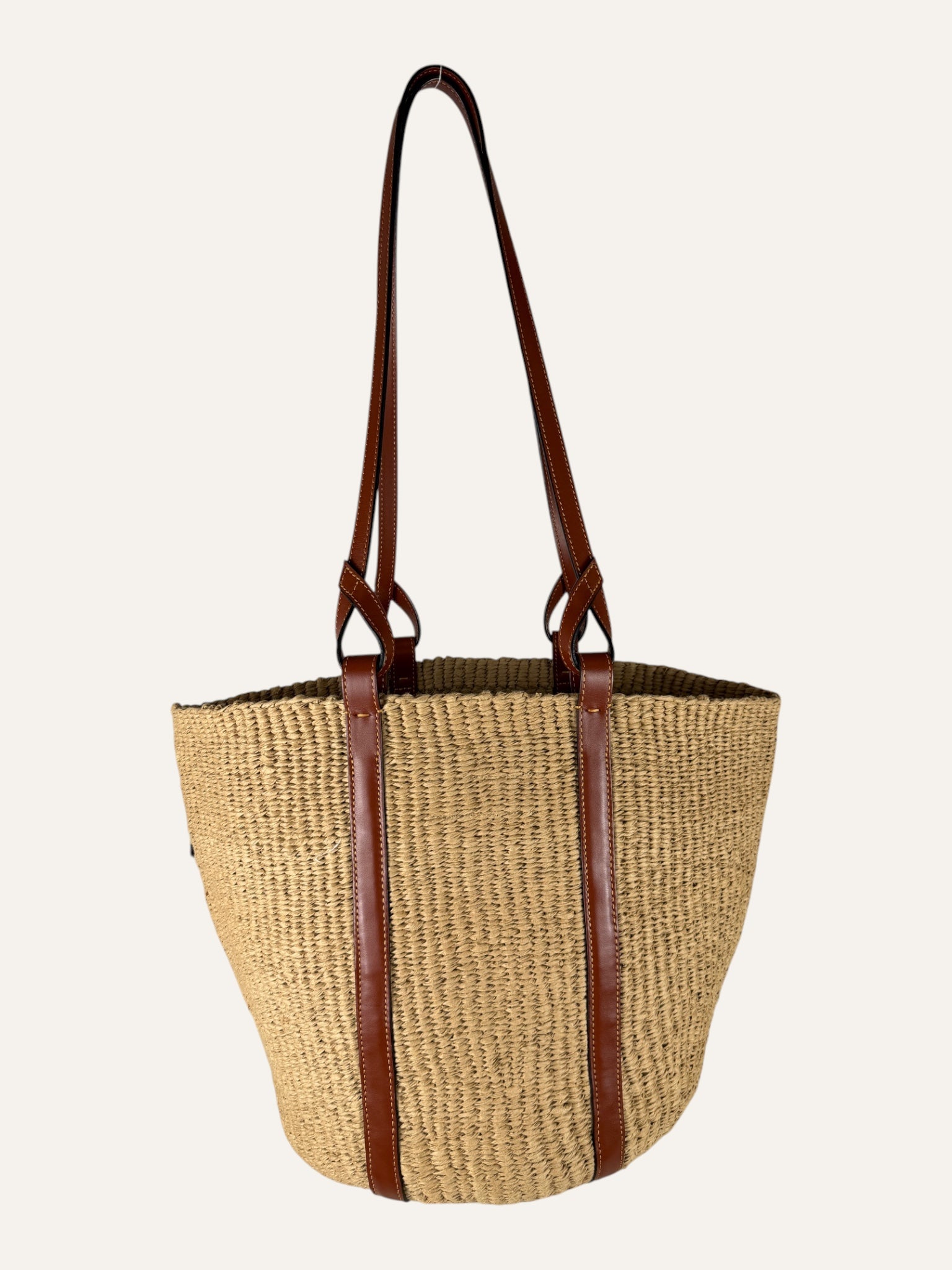 Chloe x Mifuko Rainbow Tassels Raffia Basket Bag