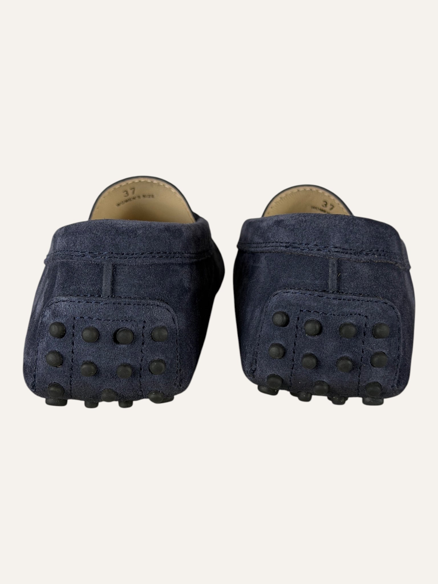 Tod's City Gommino Loafers Blue Suede Penny Loafers