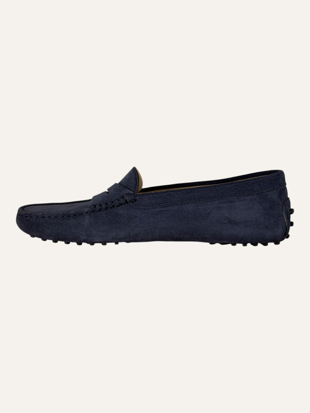 Tod's City Gommino Loafers Blue Suede Penny Loafers