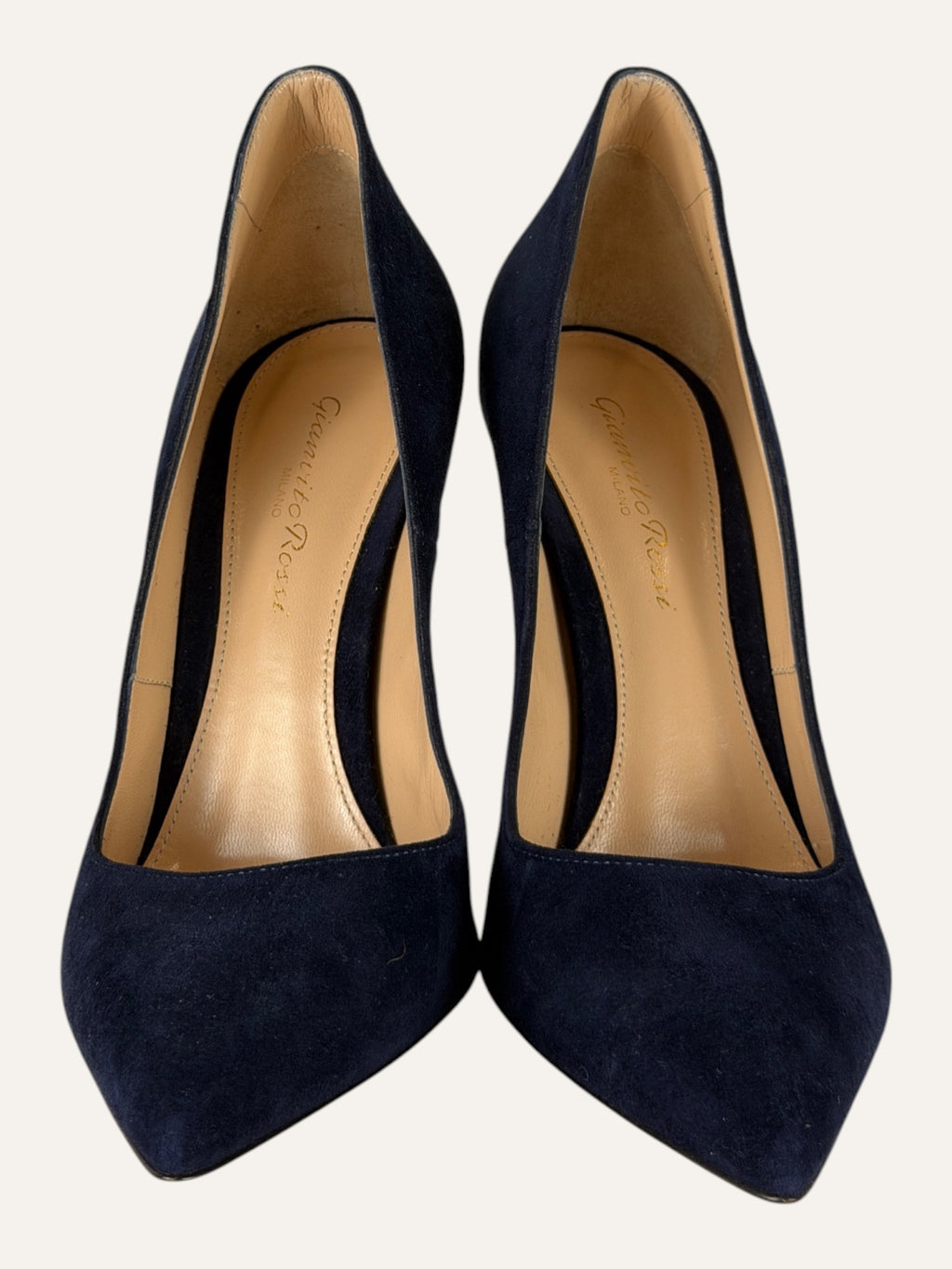 Gianvito Rossi 105 Navy Suede Pump