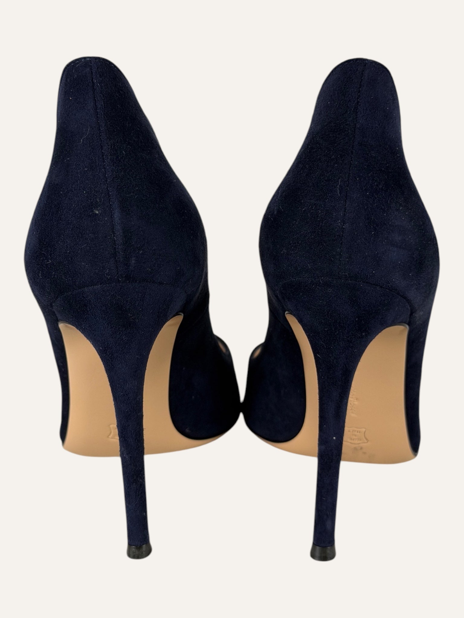 Gianvito Rossi 105 Navy Suede Pump