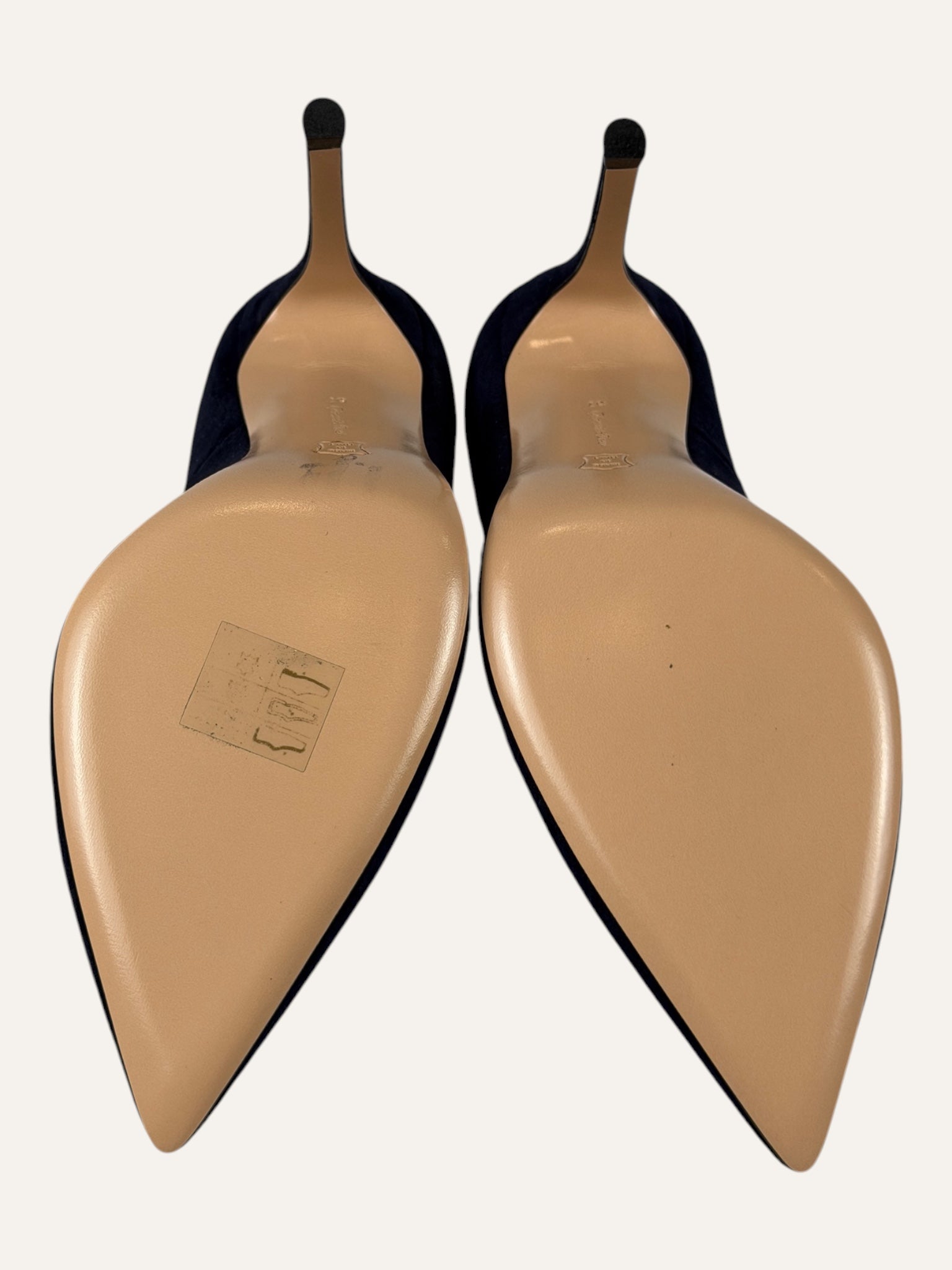 Gianvito Rossi 105 Navy Suede Pump