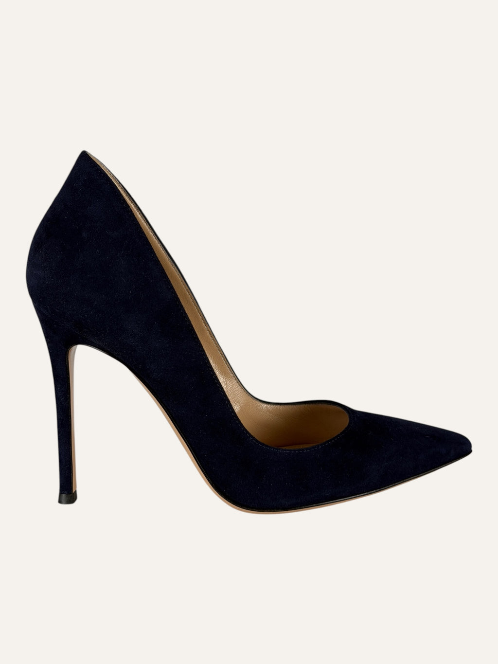 Gianvito Rossi 105 Navy Suede Pump
