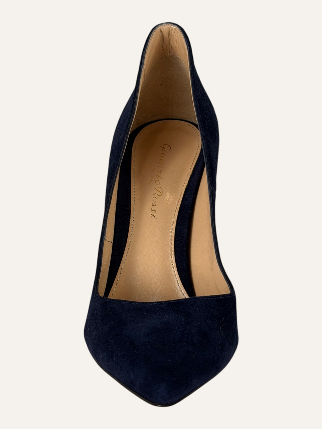 Gianvito Rossi 105 Navy Suede Pump