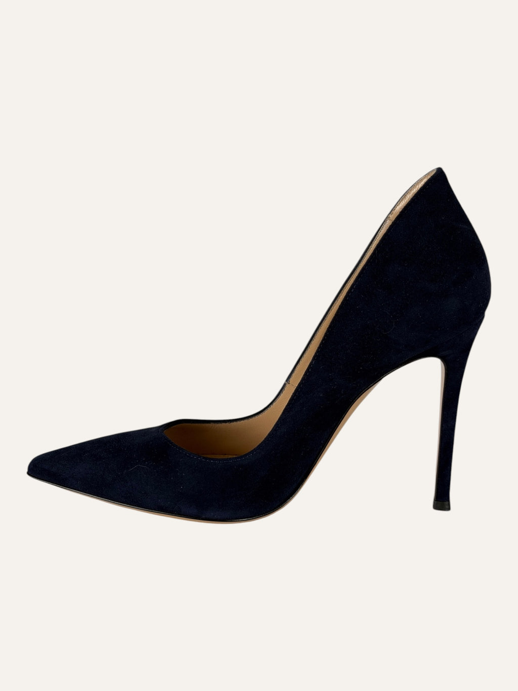 Gianvito Rossi 105 Navy Suede Pump