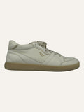 Prada Logo-Print Leather Sneakers Off White