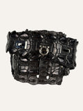 Salvatore Ferragamo Turnlock Brown Croc Belt