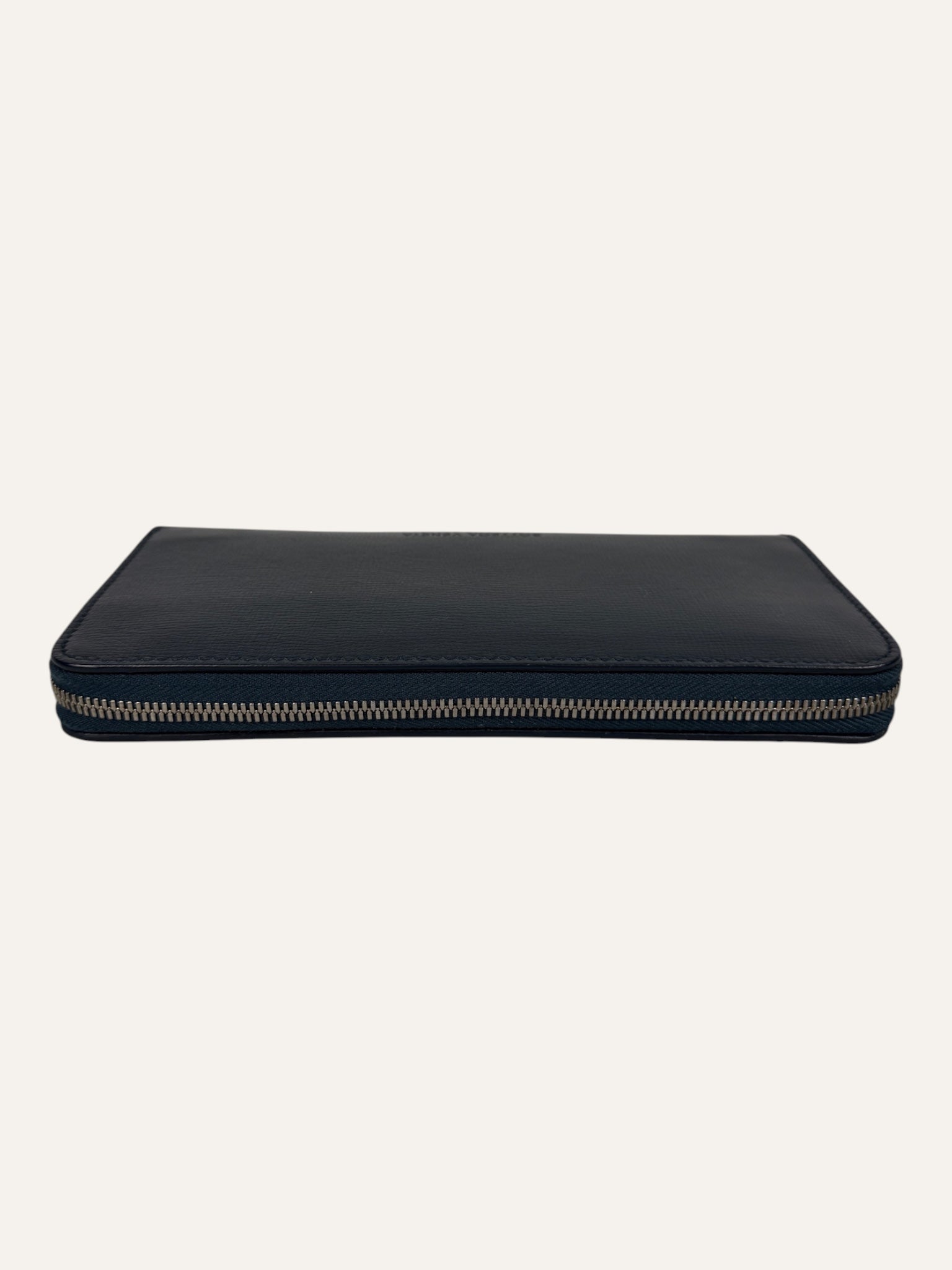 Bottega Veneta Navy Blue Zippy Wallet