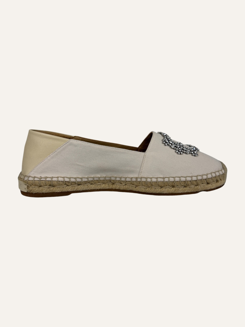 Manolo Blahnik Hangrilla Light Cream Espadrille