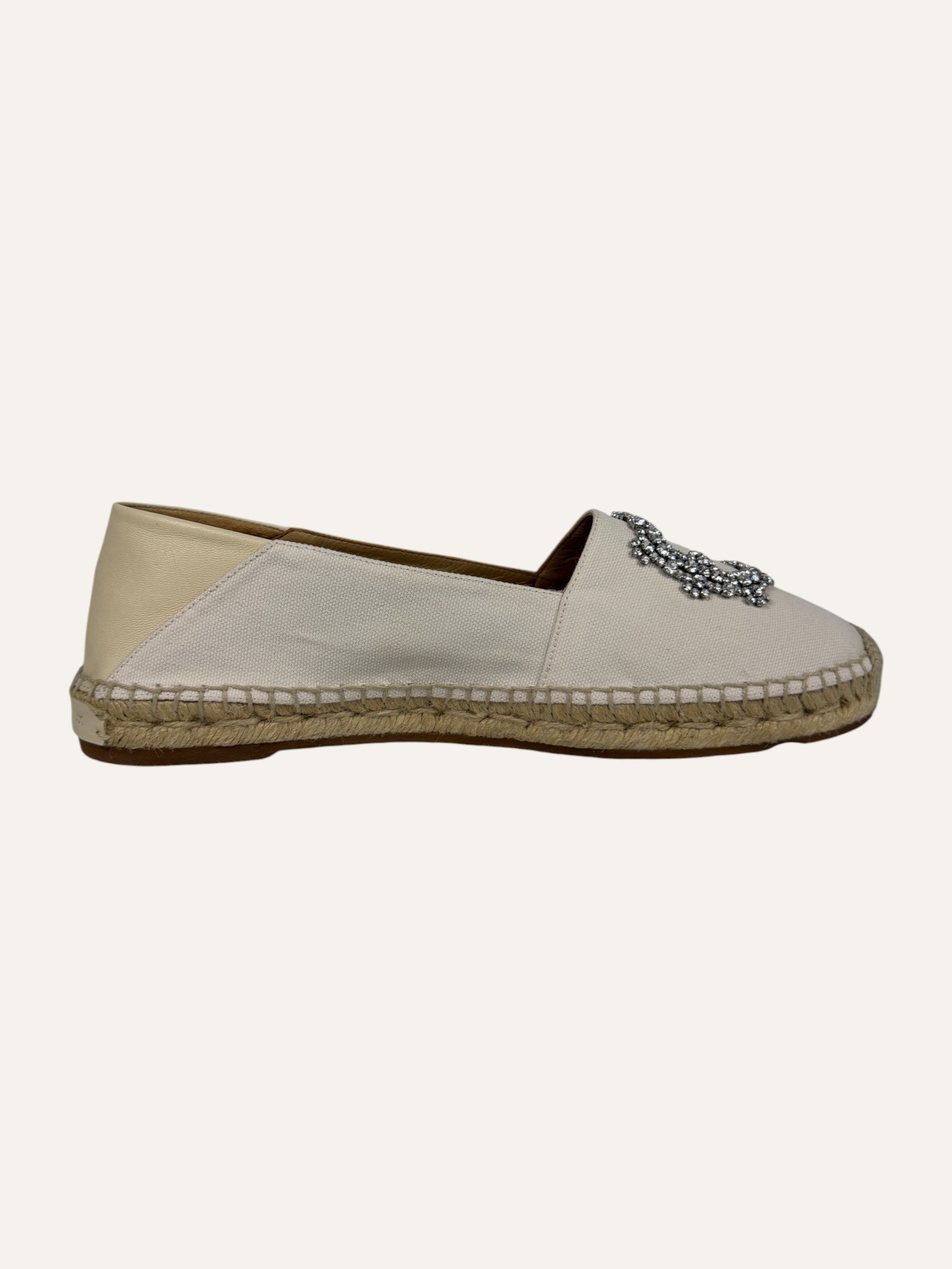 Manolo Blahnik Hangrilla Light Cream Espadrille