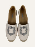 Manolo Blahnik Hangrilla Light Cream Espadrille