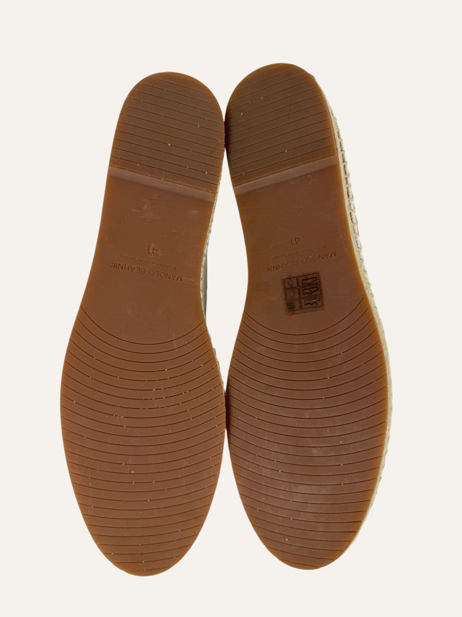 Manolo Blahnik Hangrilla Light Cream Espadrille
