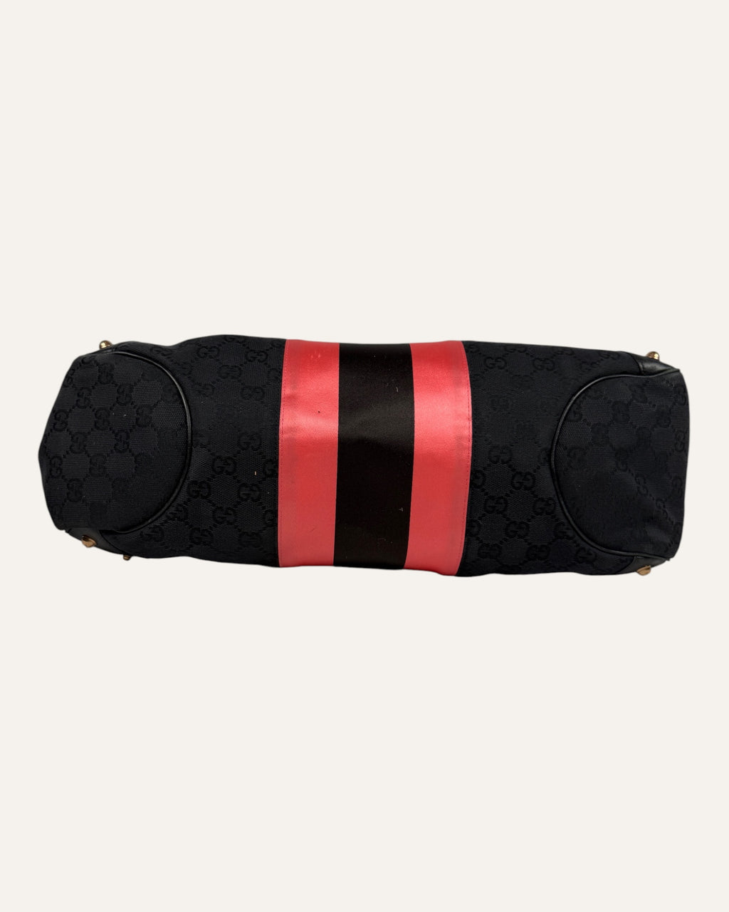 Gucci Tom Ford Horsebit Satin Stripe GG Canvas Bag 2004