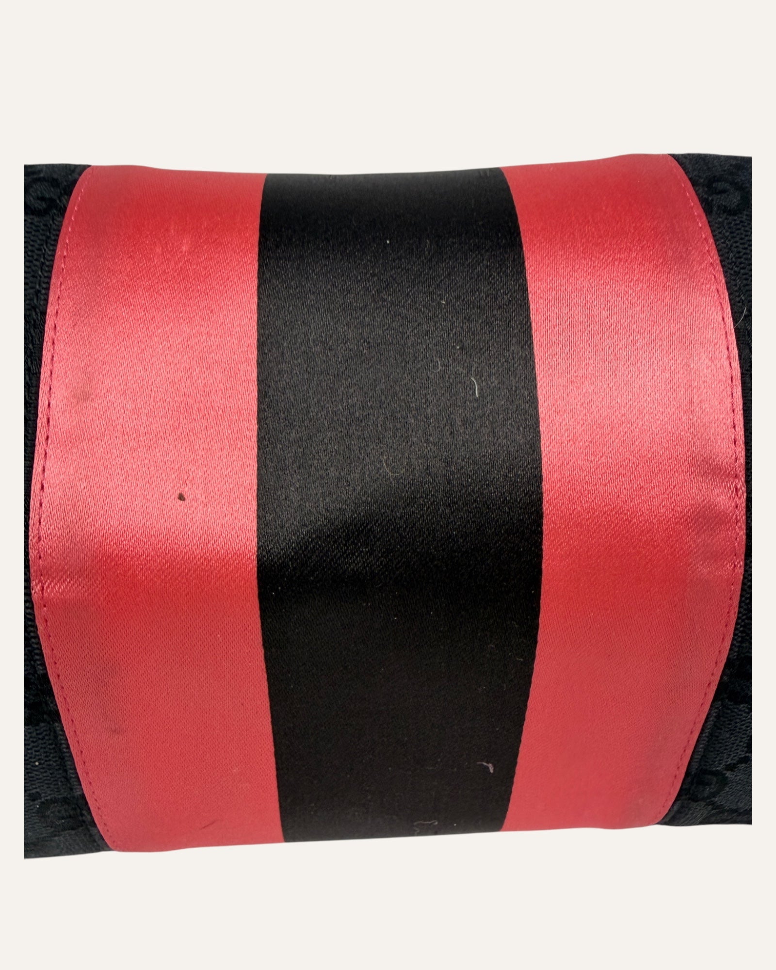 Gucci Tom Ford Horsebit Satin Stripe GG Canvas Bag 2004