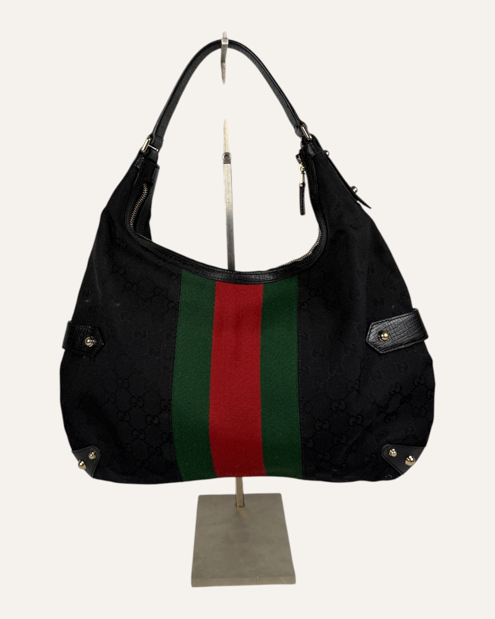 Gucci Horsebit Chain Web Monogram Hobo Bag Tom Ford Era