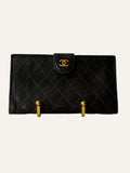 Chanel Vintage Diamond Quilted Bifold Wallet with Coin Pouch