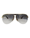 Louis Vuitton Grease Aviator Sunglasses Gold Tone Never Worn
