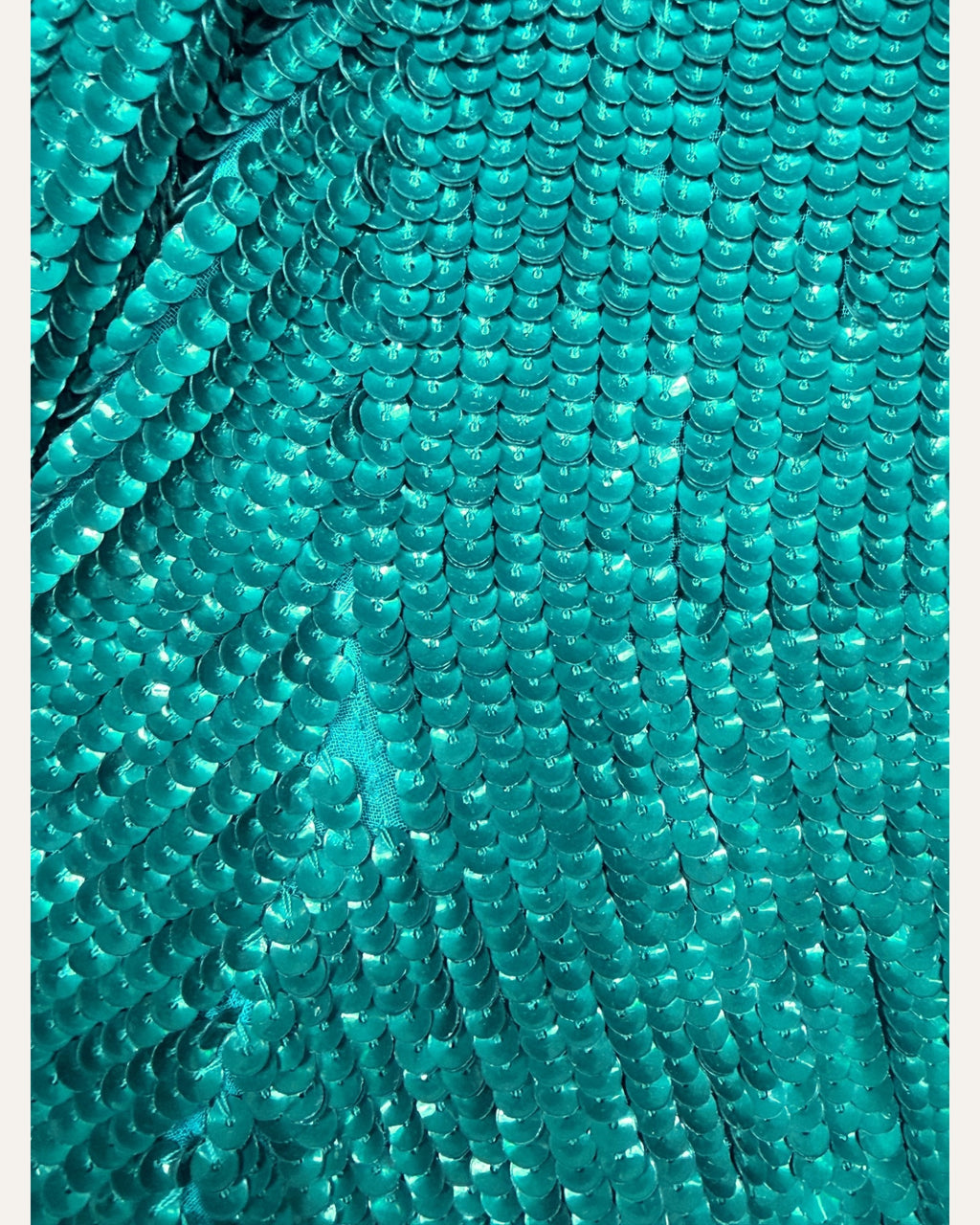 Retrofête Gabrielle emerald green sequin robe jacket with velvet tie belt