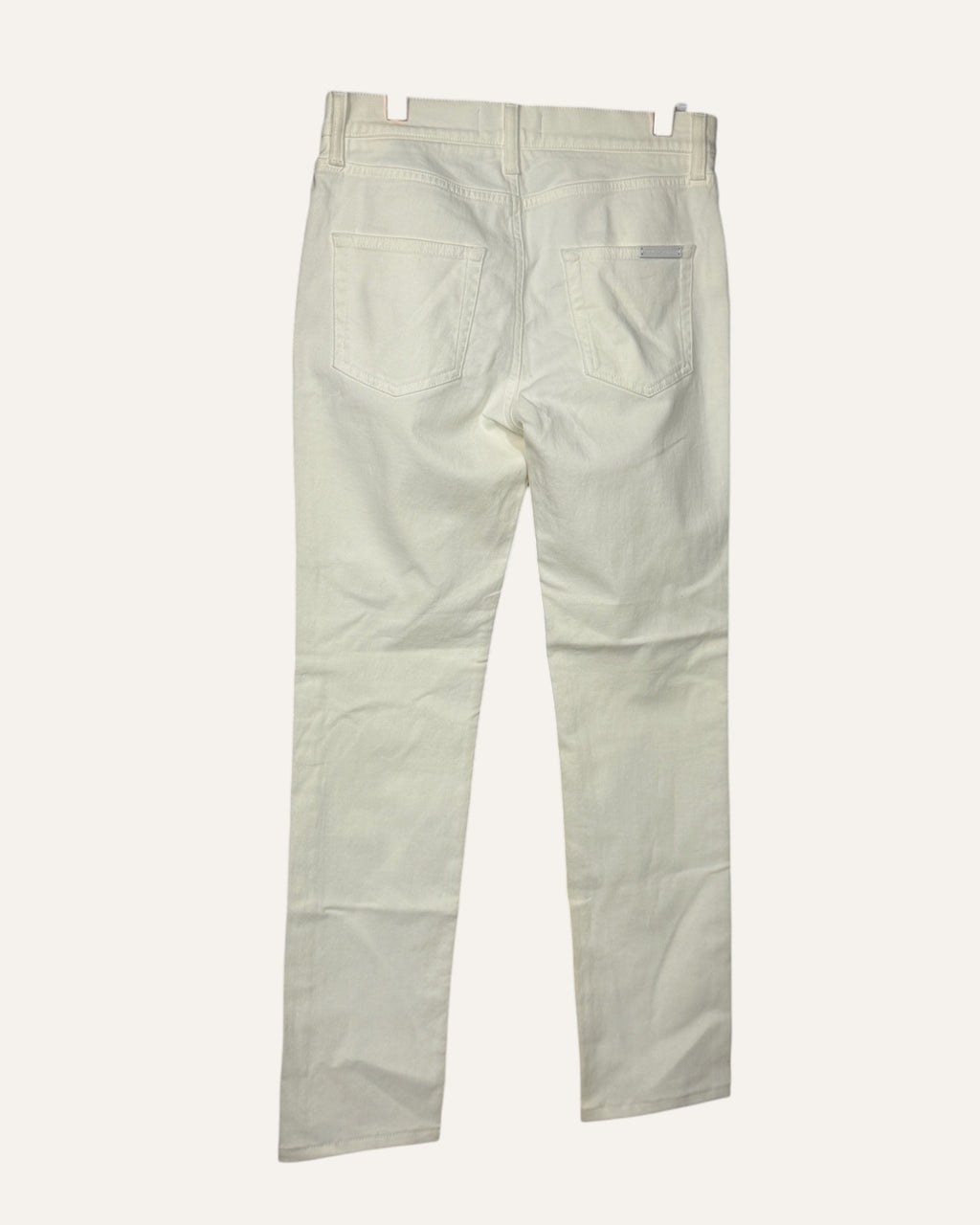 Dolce & Gabbana white straight leg jeans with five-pocket styling