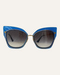 Dita Stormy blue butterfly sunglasses with gold-tone metal trim
