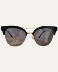 Gentle Monster Tell Me black and gold browline sunglasses