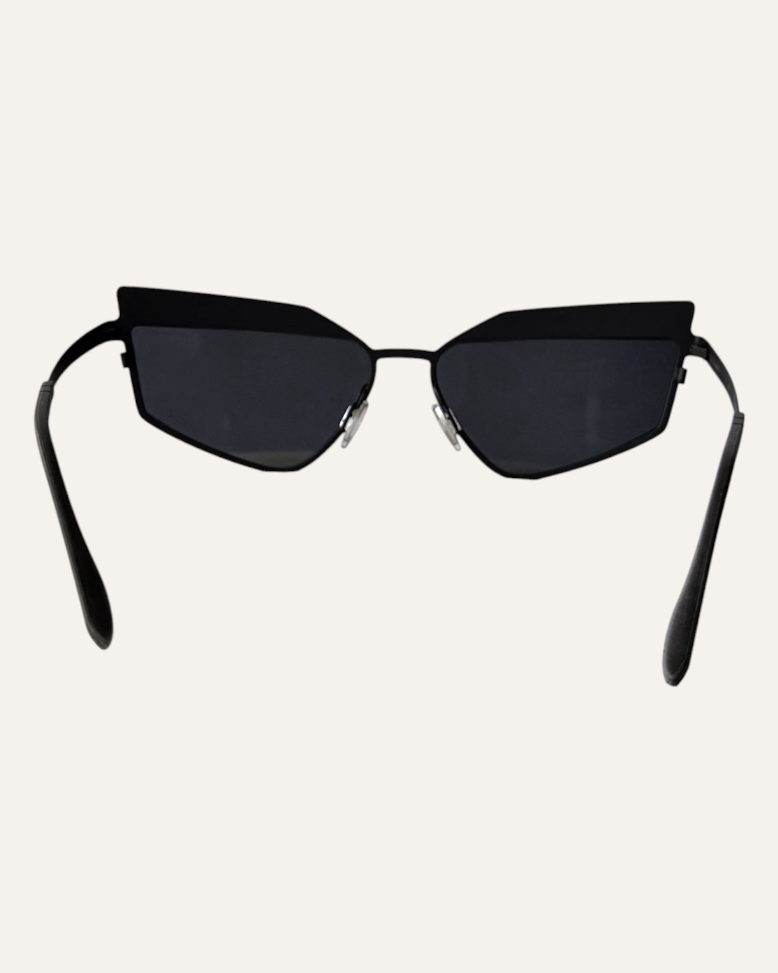 Blackfin Rocky black and electric green angular sunglasses