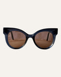 Lapima Ana ocean blue cat-eye sunglasses with brown lenses