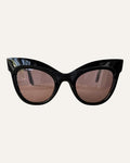 Lapima Helena black cat-eye sunglasses with brown lenses