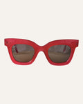 Lapima Lisa Petite bright red square frame sunglasses