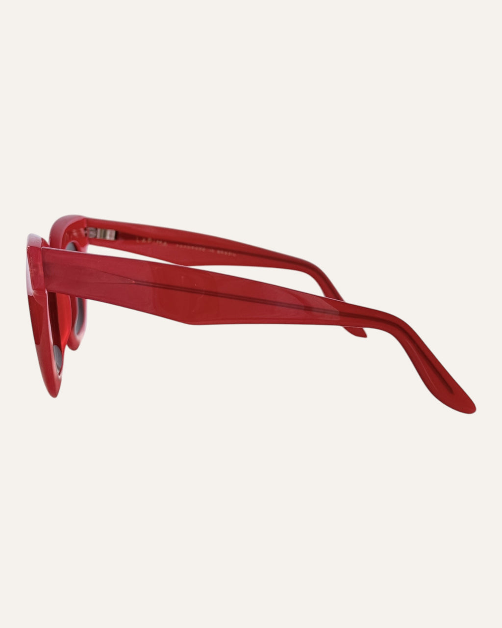 Lapima Lisa Petite bright red square frame sunglasses