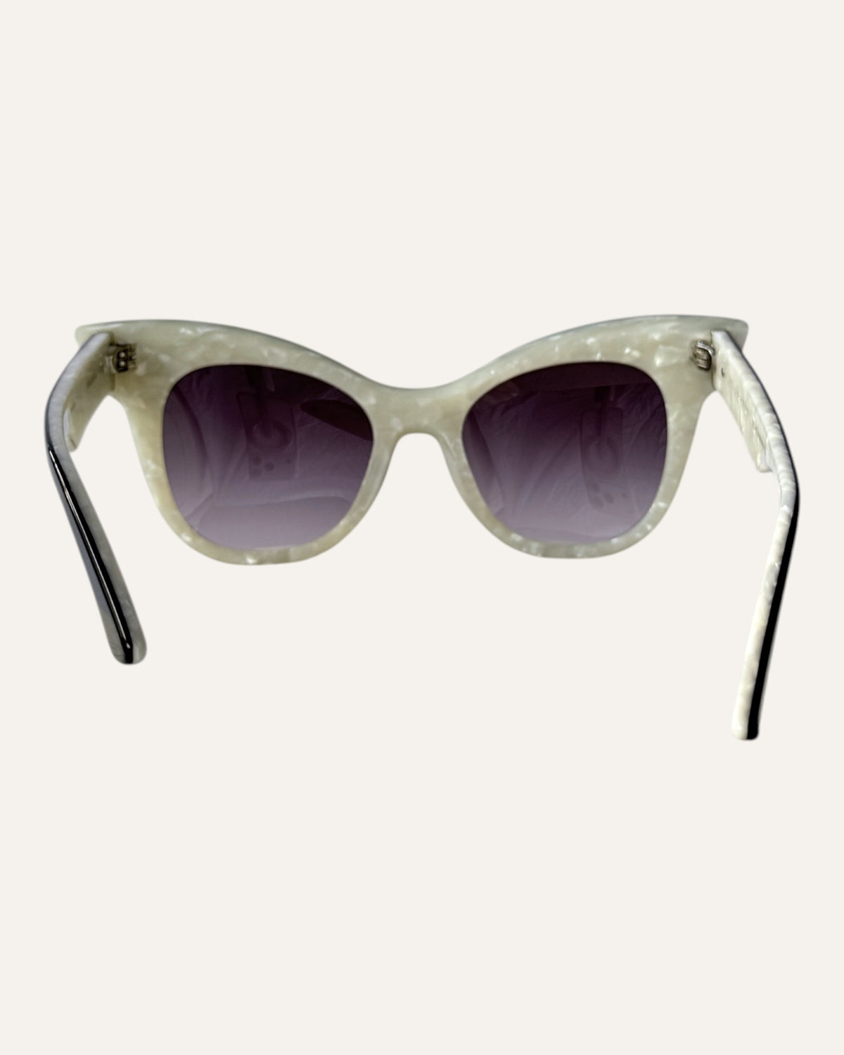 Equipment Audrey black cat-eye sunglasses with snakeskin trim