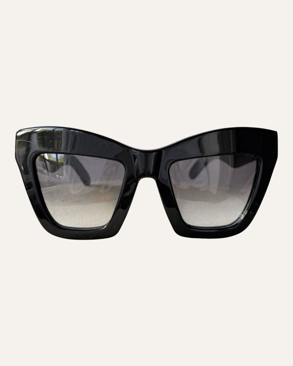 Valley Eyewear Tenz black cat-eye sunglasses with brown gradient lenses