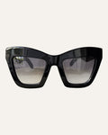 Valley Eyewear Tenz black cat-eye sunglasses with brown gradient lenses
