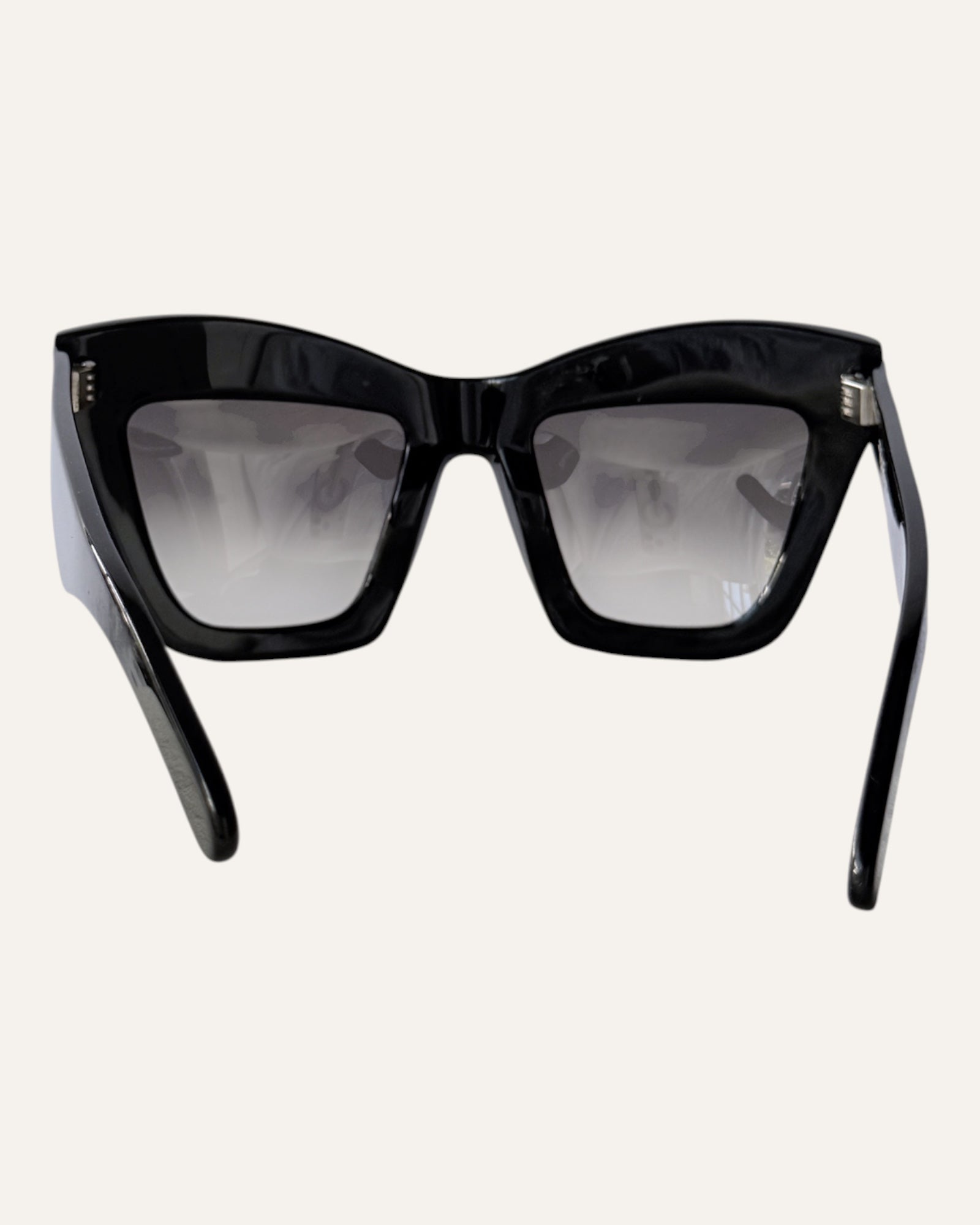 Valley Eyewear Tenz black cat-eye sunglasses with brown gradient lenses