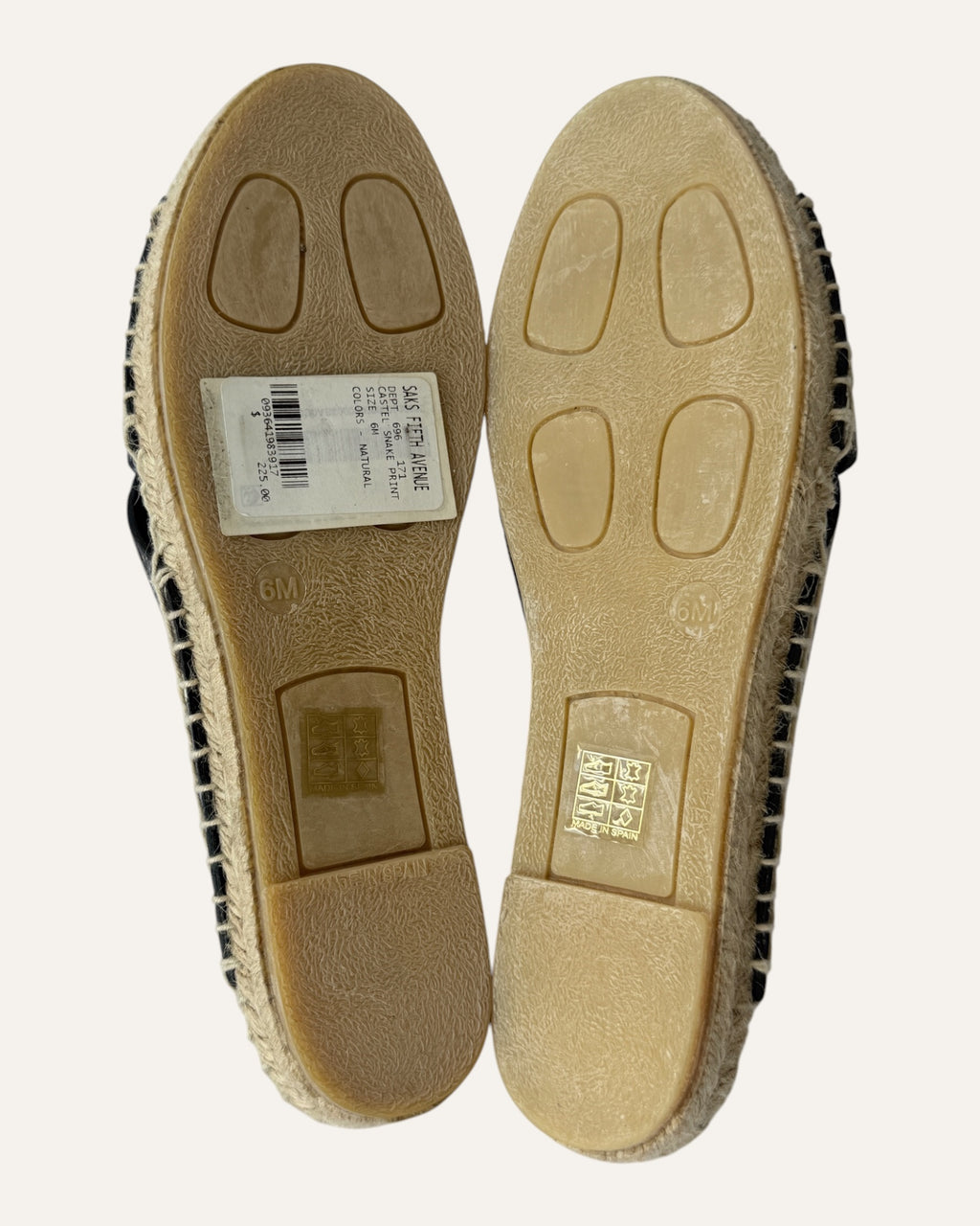 Vince snake-print leather slide sandals with wide crisscross straps and woven jute espadrille soles