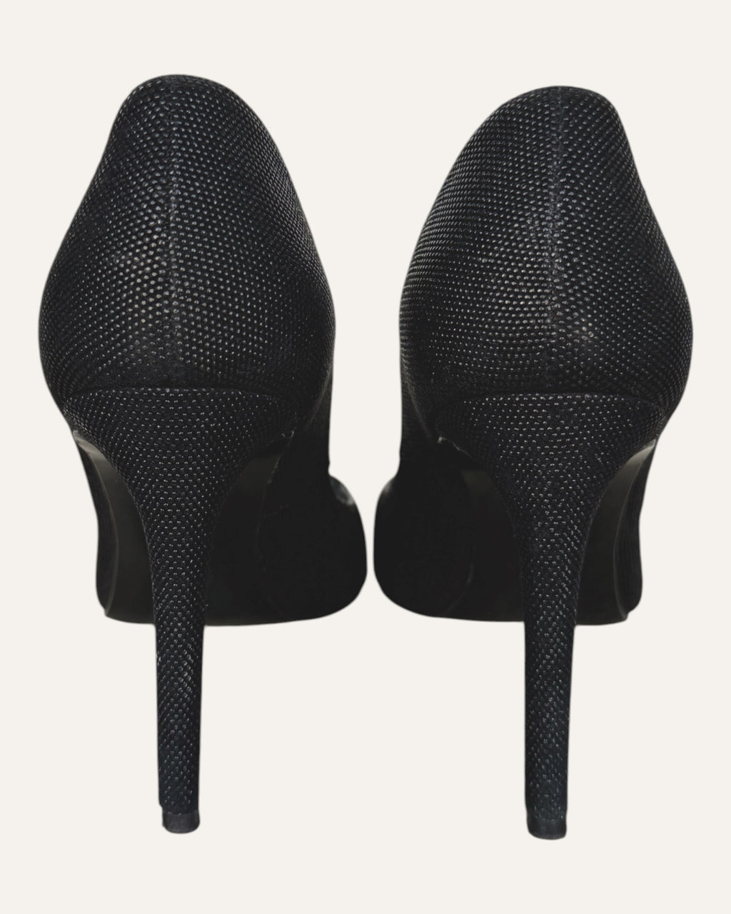 Stuart Weitzman Curvia black beaded nappa leather pointed-toe pumps with stiletto heel