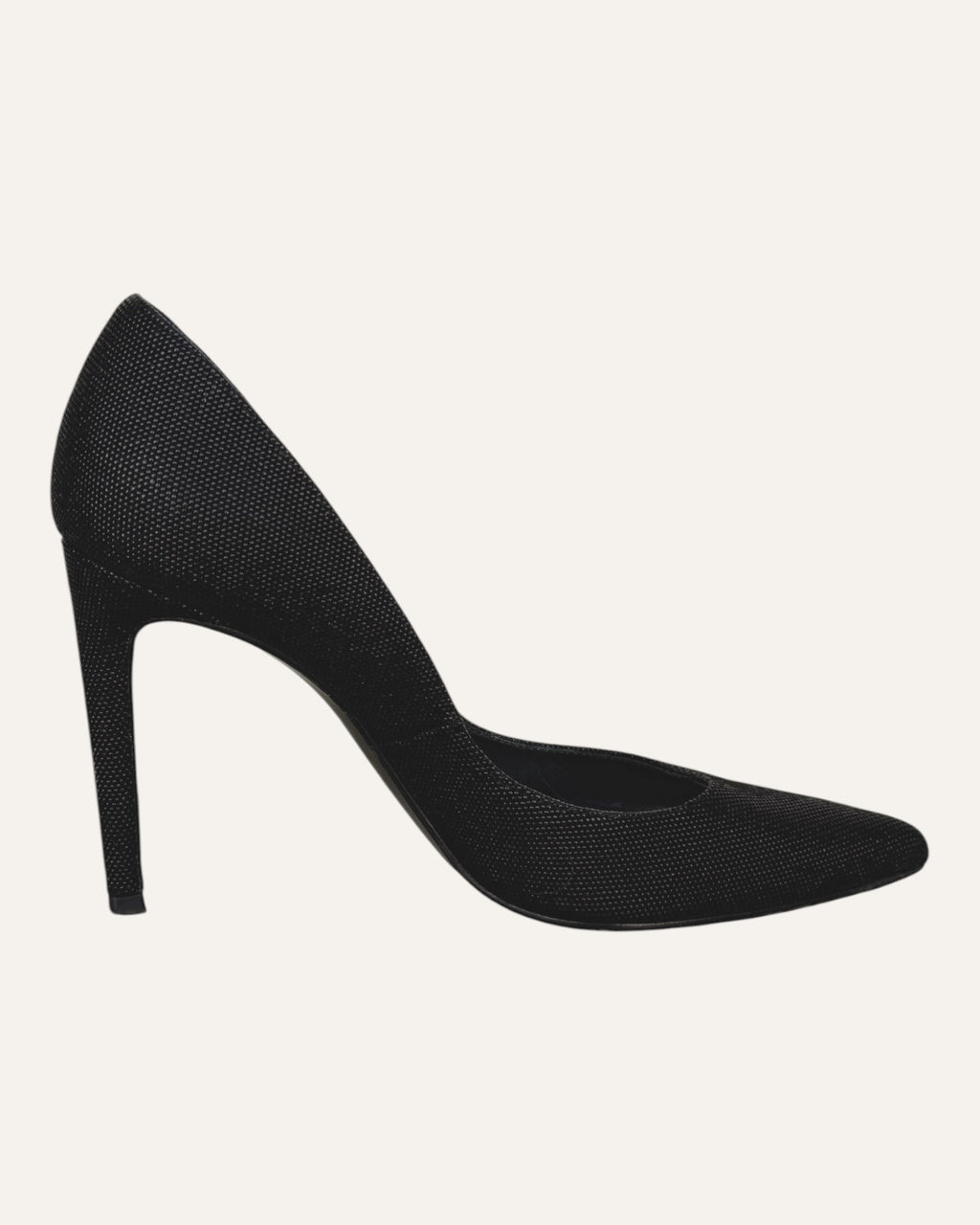 Stuart Weitzman Curvia black beaded nappa leather pointed-toe pumps with stiletto heel