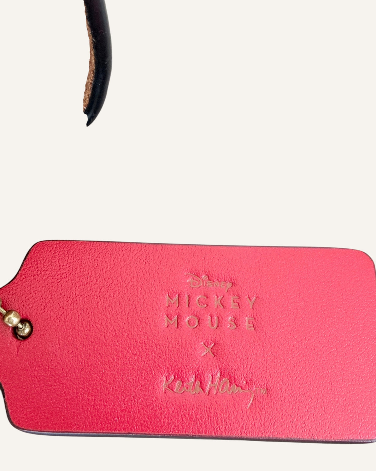 Coach x Disney x Keith Haring Mickey Mouse chain shoulder bag in black, cream and red leather with gold turnlock