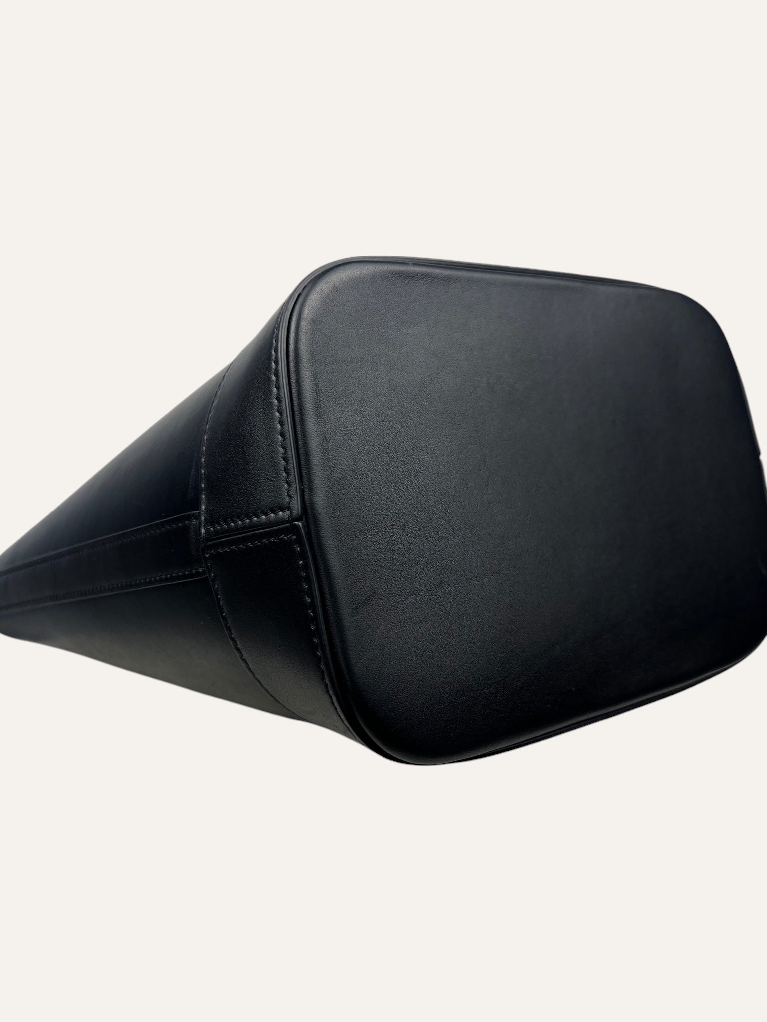 Celine Small Cuir Triomphe Bucket Bag Black