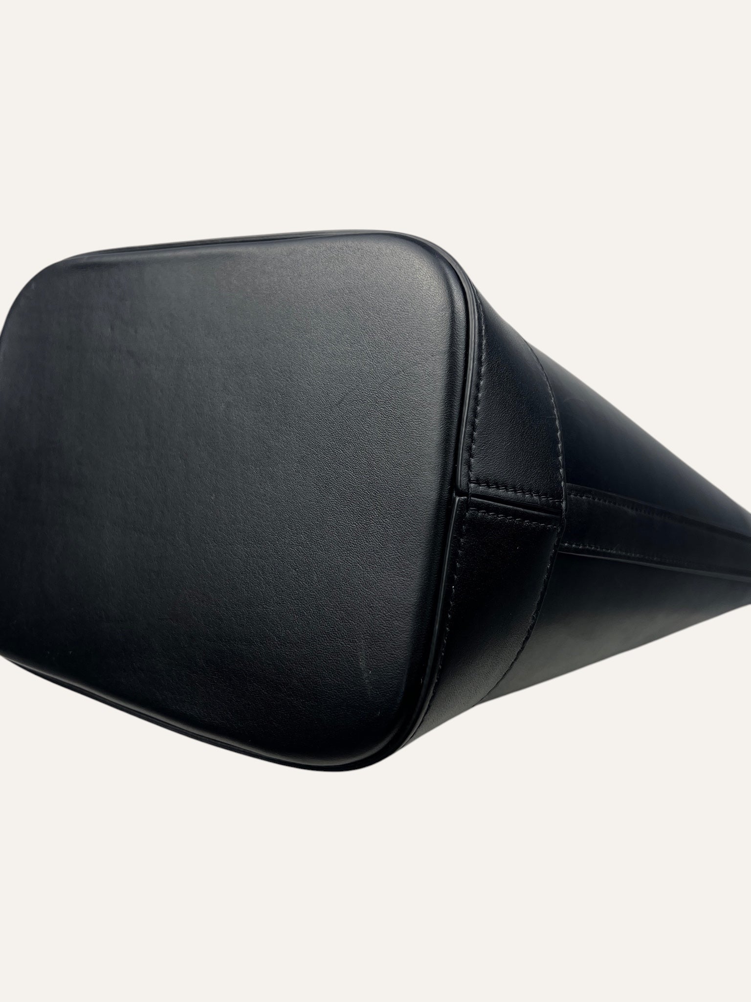 Celine Small Cuir Triomphe Bucket Bag Black
